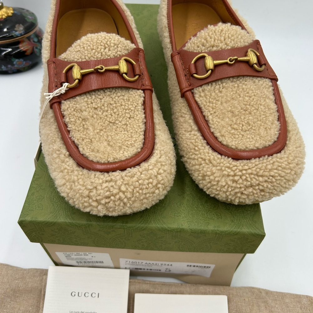 Men's Gucci, Fria horse bit wool loafers size 9.5 made in Italy - Picture 3 of 10